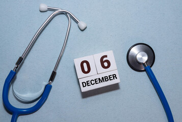 Flower pot and calendar for the snow season from 06 December.