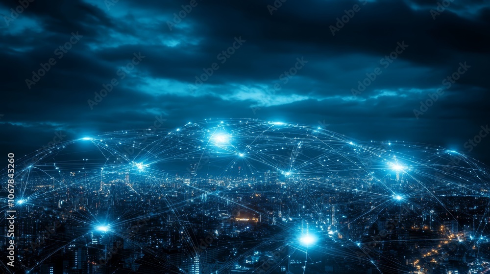 Poster intricate cityscape network, exploring the complex web of urban connections and systems in stunning 