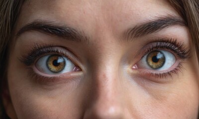 Fototapeta premium young woman brown eye contact
