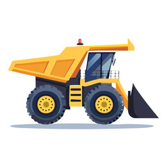 Illustration of heavy equipment vehicles for mining