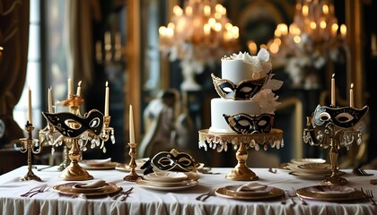 Celebrate memorable birthdays with elegant decorations exquisite cakes and charming masquerade themes