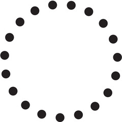 Dotted circular round, symbol, icon, frame