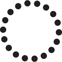 Dotted circular round, symbol, icon, frame