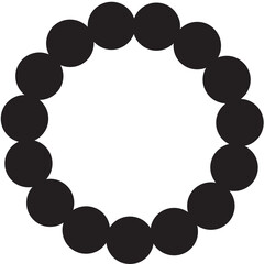 Dotted circular round, symbol, icon, frame