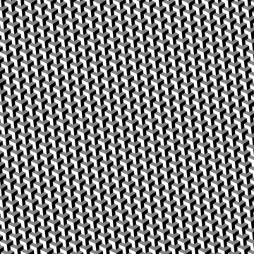 Black & White Shades Alternating Color Checkerboard Style Tapered Block Cube Pyramid Pattern 1087