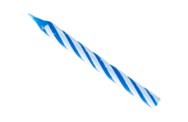 blue candle party isolated on white