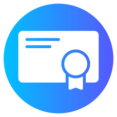 certificate gradient icon
