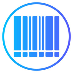 barcode gradient icon