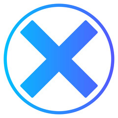 Obraz premium delete gradient icon