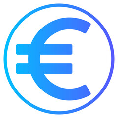 euro gradient icon