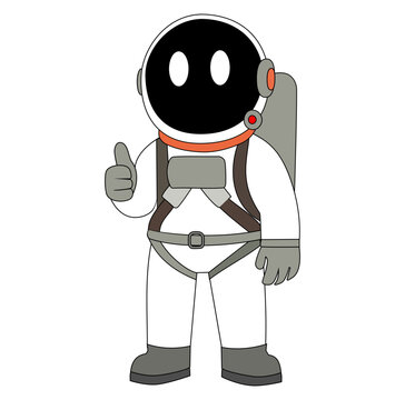 Cartoon Astronaut Vector Illustration