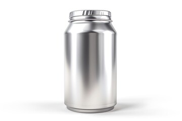 Aluminum milk canister isolated on white background