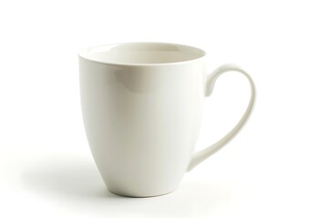 Obraz premium Empty white mug isolated on white background