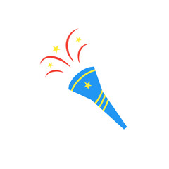 Obraz premium trumpet with colorful confetti