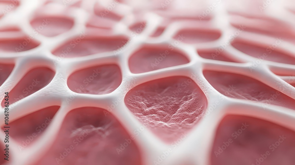 Poster abstract red and white tissue structure biological background