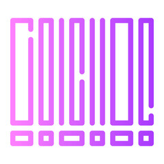 barcode gradient icon