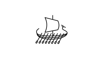 Viking dragon boat logo