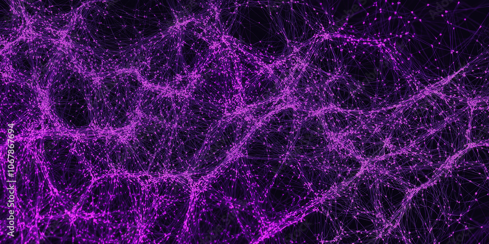 Aufkleber Plexus abstract technology background connecting dots and lines. Big data visualization