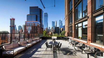 Top Floor Outdoor Terrace - a serene and inviting space. The terrace offers a perfect blend of comfort and elegance, ideal for relaxation and enjoyment.