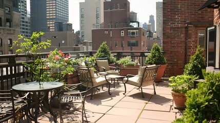 Top Floor Outdoor Terrace - a serene and inviting space. The terrace offers a perfect blend of comfort and elegance, ideal for relaxation and enjoyment.