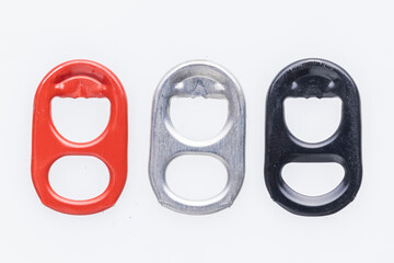 Red, Silver, and Black Can Pull Tabs