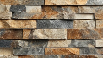 Textured Brick Wall with Natural Stone Detail