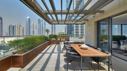 Top Floor Outdoor Terrace - a serene and inviting space. The terrace offers a perfect blend of comfort and elegance, ideal for relaxation and enjoyment.