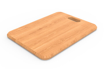 Illustration of wooden cutting board 3d view
