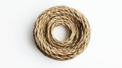Coiled Natural Twine Overhead View