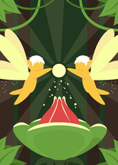 Imaginary animal character illustration