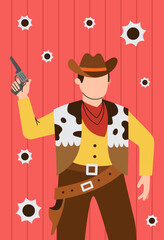 Cowboy character illustration