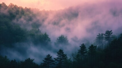 Fototapeta premium Misty Mountain Landscape