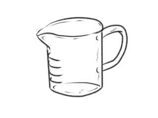 空の計量カップのイラスト
