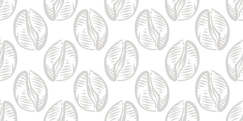 Coffee beans pattern for packaging. Coffee beans pattern background. Coffee beans background. Pattern background with coffee beans.