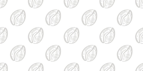 Coffee beans pattern for packaging. Coffee beans pattern background. Coffee beans background. Pattern background with coffee beans.