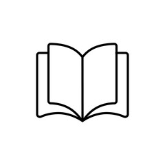 Book icon Outline set in black and white color