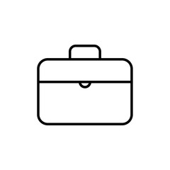 Briefcase icon Outline set in black and white color