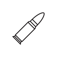 Bullet icon Outline set in black and white color