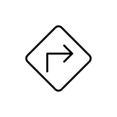 Directions icon Outline set in black and white color