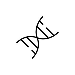 DNA icon Outline set in black and white color