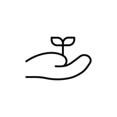 Environment icon Outline set in black and white color