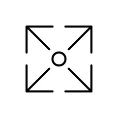 Expand icon Outline set in black and white color