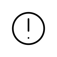 Exclamation button icon Outline set in black and white color