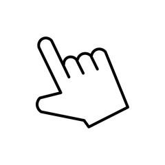 Obraz premium Hand pointer icon Outline set in black and white color