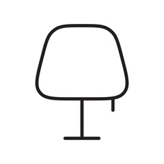 Lamp icon Outline set in black and white color