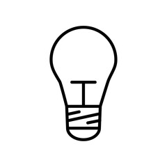 Obraz premium Lightbulb icon Outline set in black and white color
