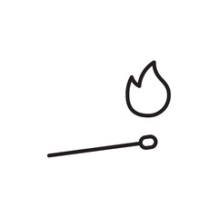 Matches icon Outline set in black and white color