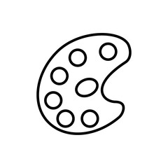 Paint icon Outline set in black and white color