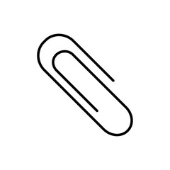 Paperclip icon Outline set in black and white color