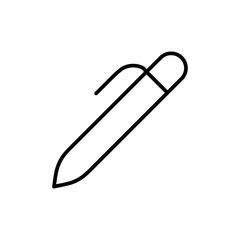Pen icon Outline set in black and white color